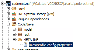 Creating a microprofile-config.properties file